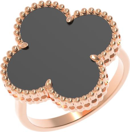 Кольцо из золота c ониксом