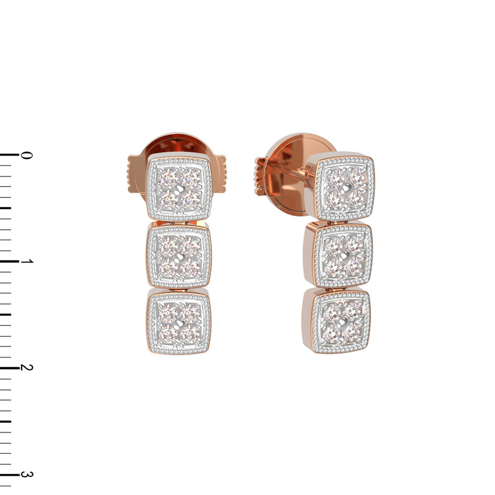 Серьги из золота c бриллиантами