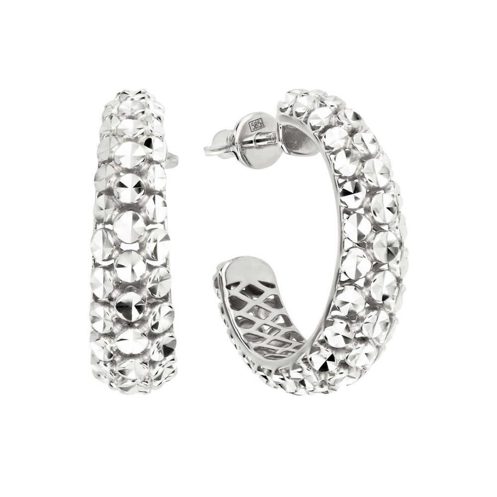 Серьги из белого золота