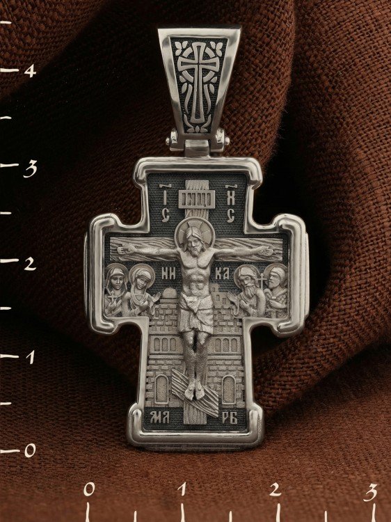 Крест из белого золота