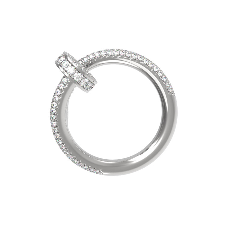 Кольцо из белого золота c бриллиантами