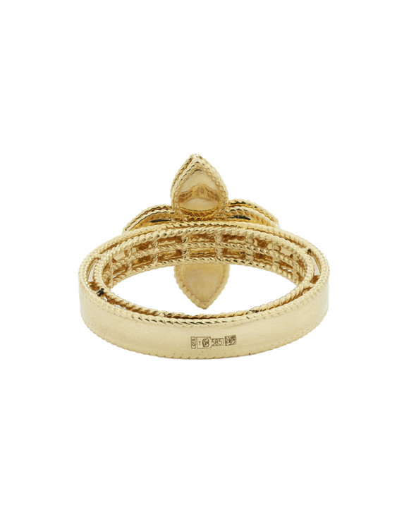 Кольцо из лимонного золота c бриллиантами