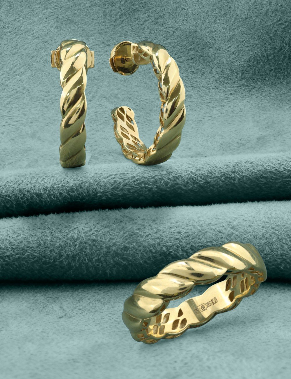 Серьги из лимонного золота 585 пробы