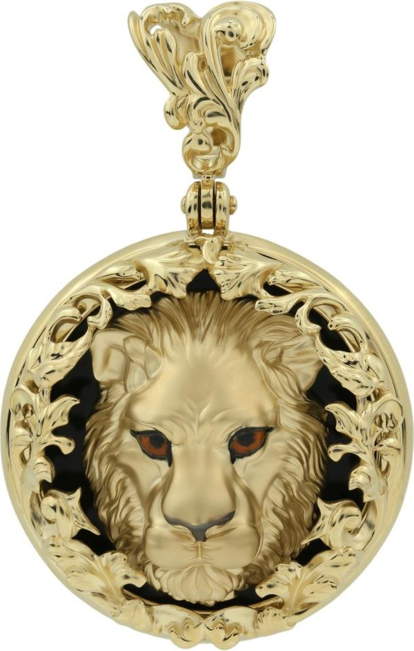 Подвеска из лимонного золота c эмалью и ониксом