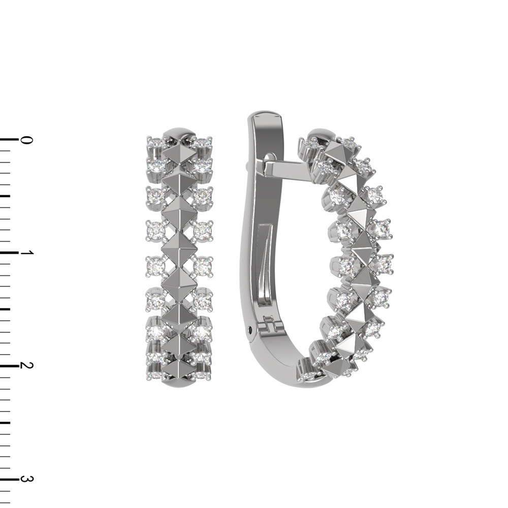 Серьги из белого золота c бриллиантами