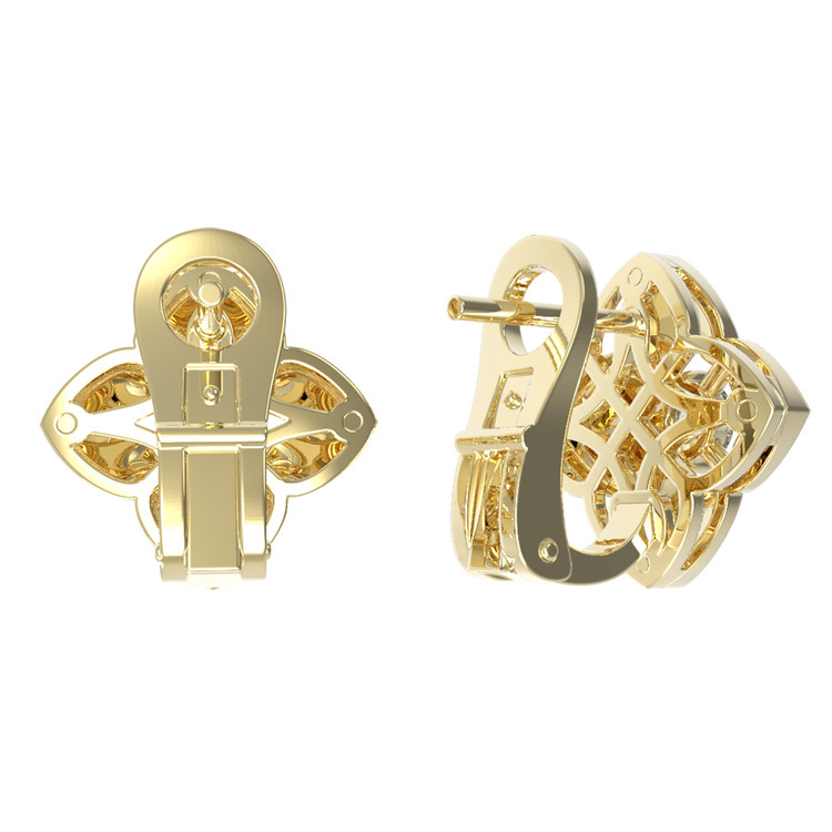 Серьги из лимонного золота c бриллиантами