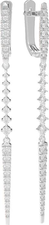 Серьги из белого золота c бриллиантами