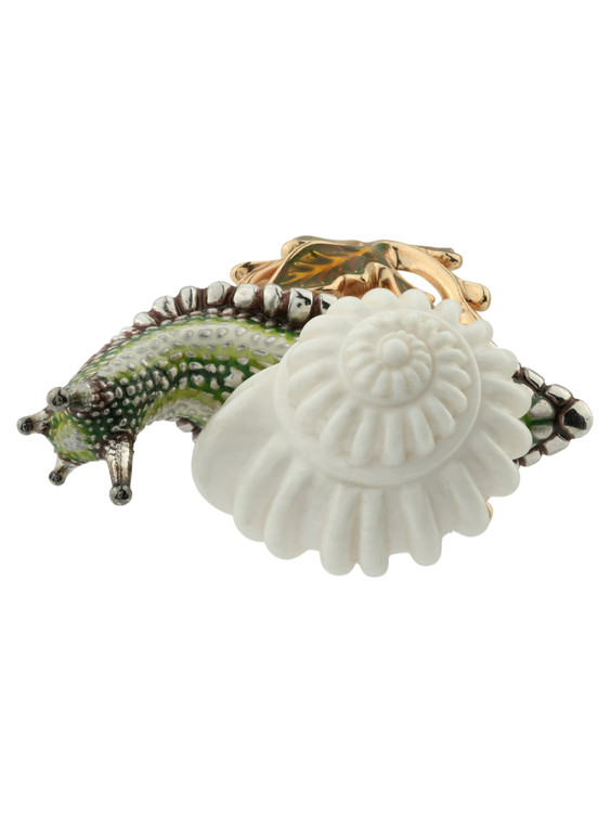 Кольцо из золота c эмалью и бивнем мамонта