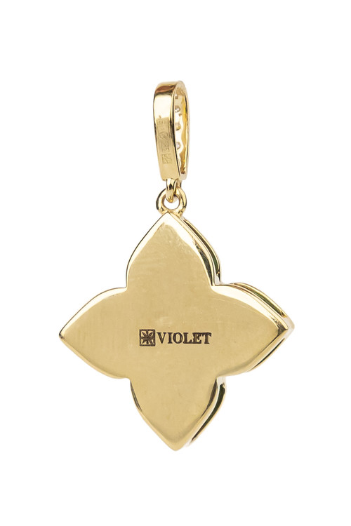 Подвеска из лимонного золота c бриллиантами и малахитом