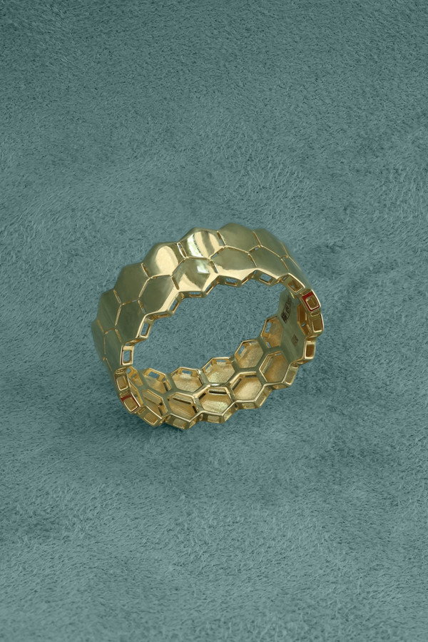 Кольцо из лимонного золота