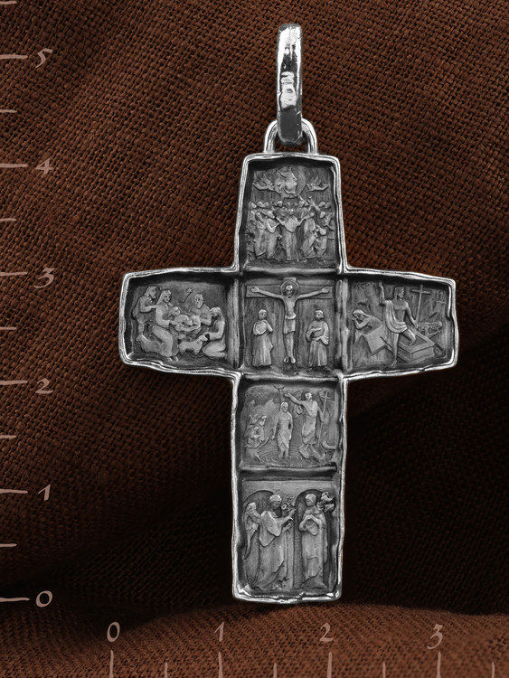 Крест из белого золота