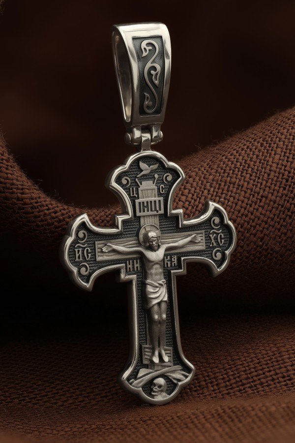 Крест из белого золота