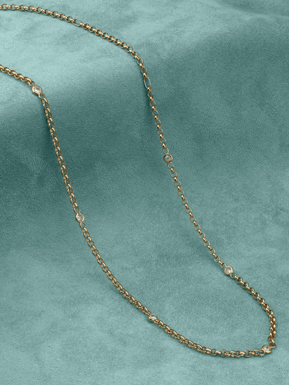 Цепь из золота c фианитом