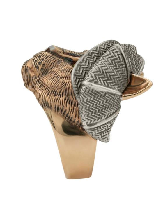 Кольцо из золота c эмалью