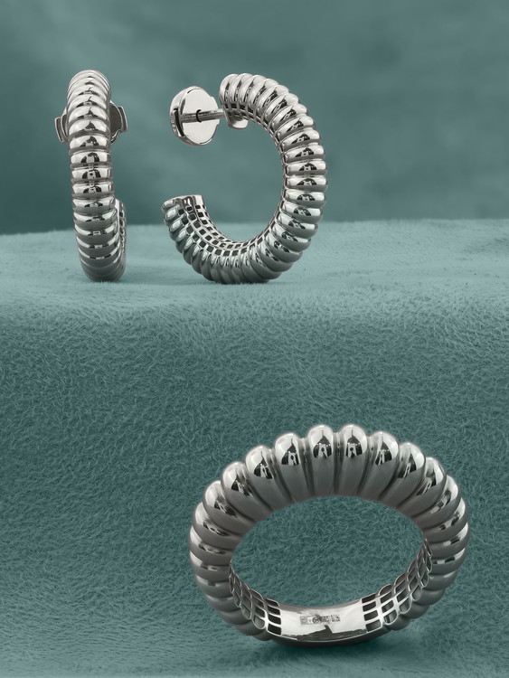 Серьги из белого золота