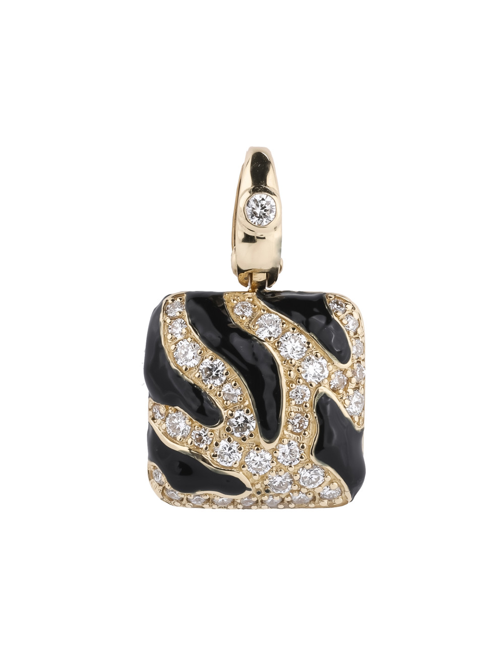 Подвеска из лимонного золота c эмалью и бриллиантами