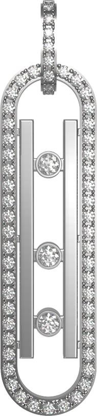 Подвеска из белого золота c бриллиантами