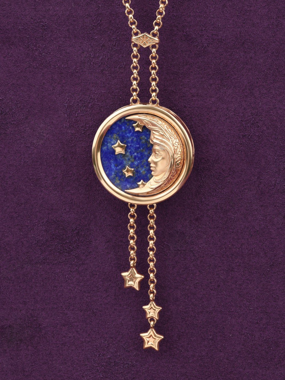 Колье из золота c бирюзой и лазуритом