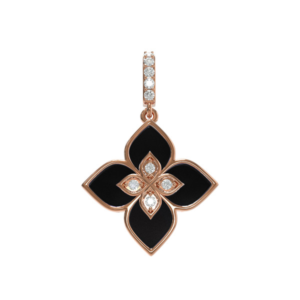 Подвеска из золота c бриллиантами и ониксом