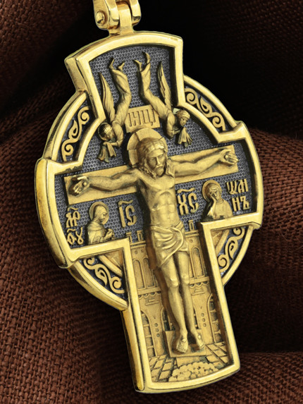 Крест из лимонного золота