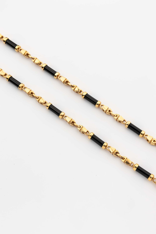 Цепь из золота c ониксом