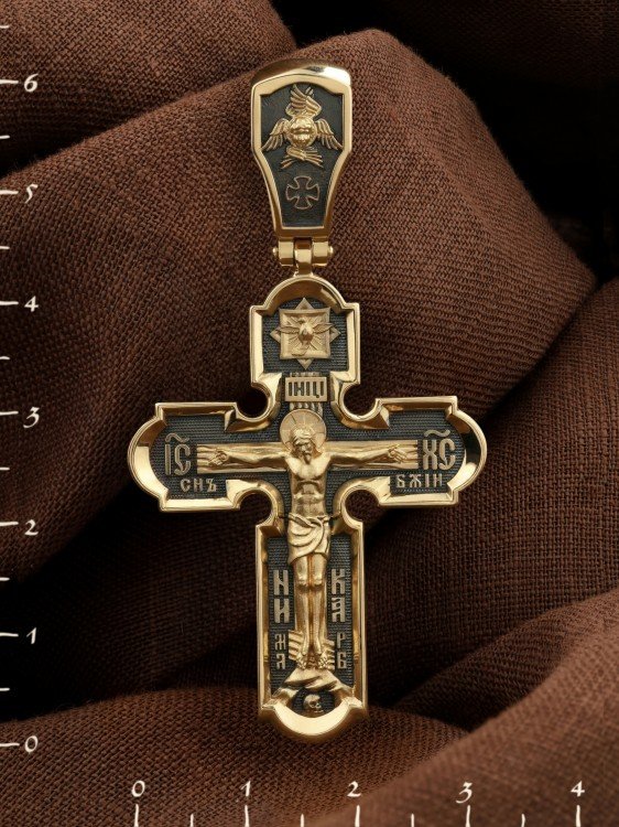 Крест из лимонного золота