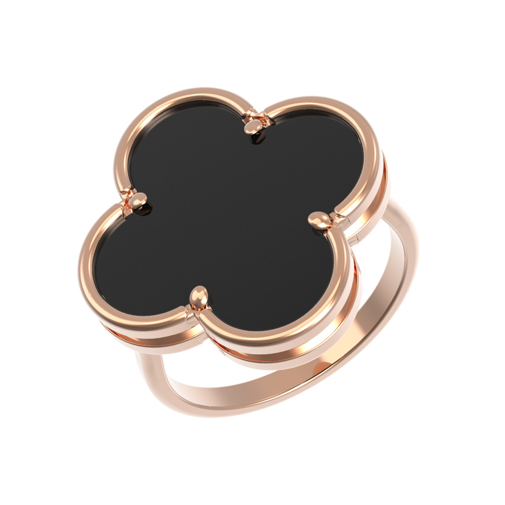 Кольцо из золота c ониксом