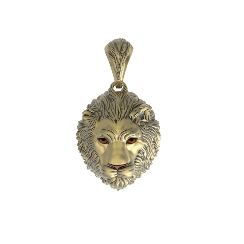 Подвеска из лимонного золота c эмалью