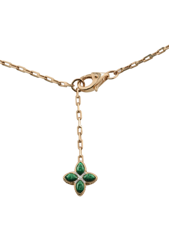 Колье из золота c бриллиантами и малахитом