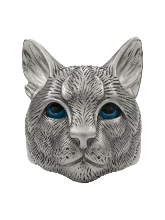 Кольцо из белого золота c эмалью