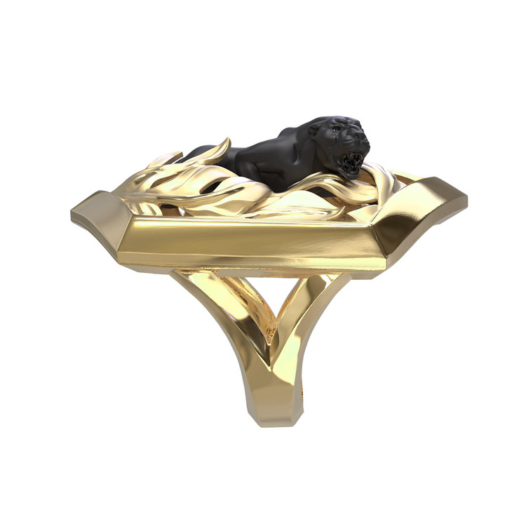 Кольцо из лимонного золота