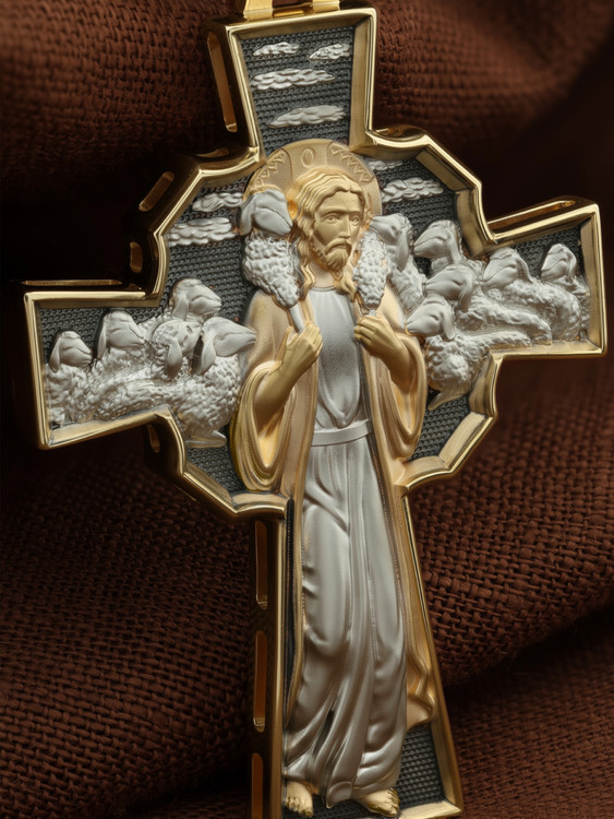 Крест из лимонного золота