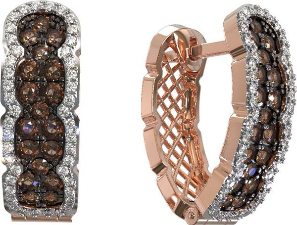 Серьги из золота c бриллиантами