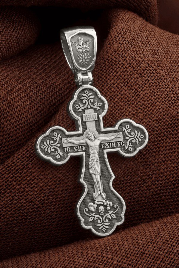 Крест из белого золота
