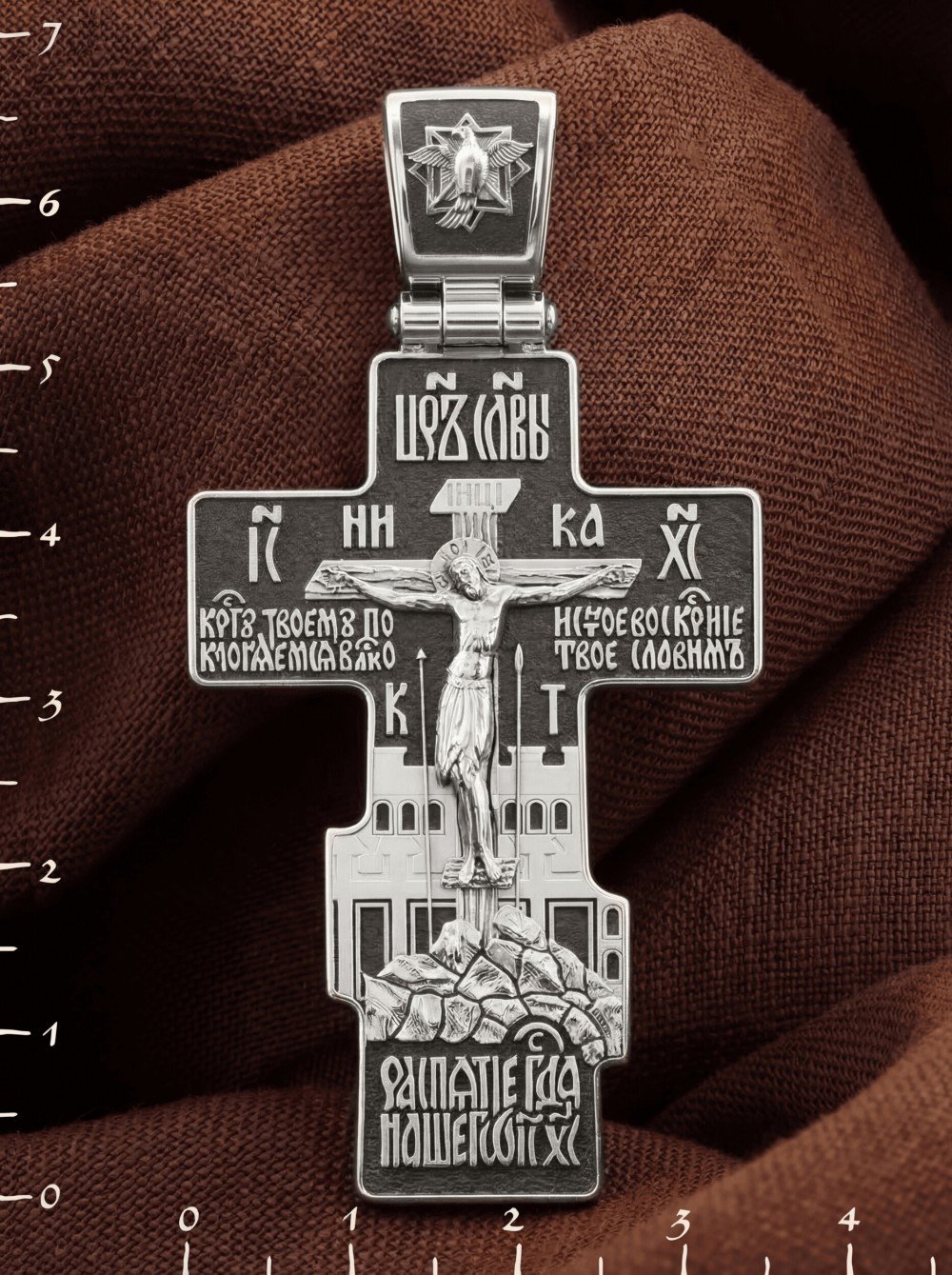 Крест из белого золота