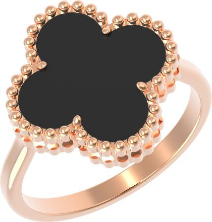 Кольцо из золота c ониксом