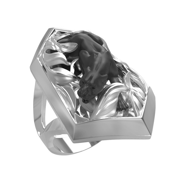 Кольцо из белого золота