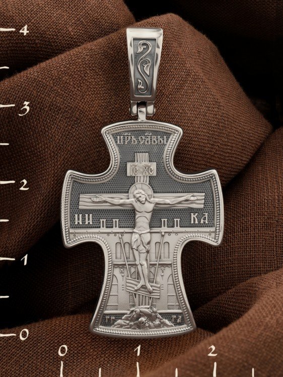 Крест из белого золота