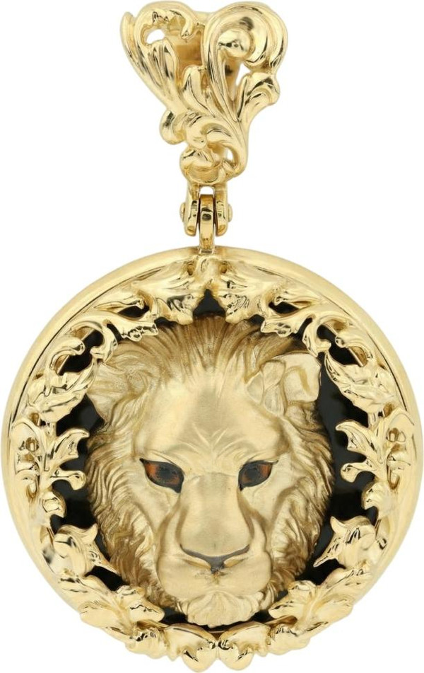 Подвеска из лимонного золота c эмалью и ониксом