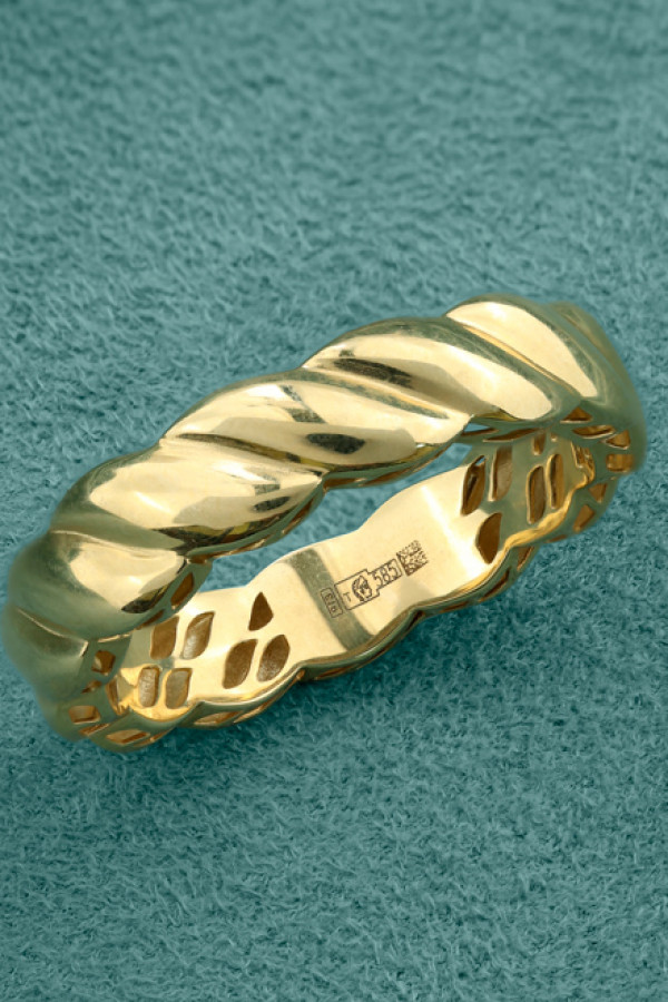Кольцо из лимонного золота
