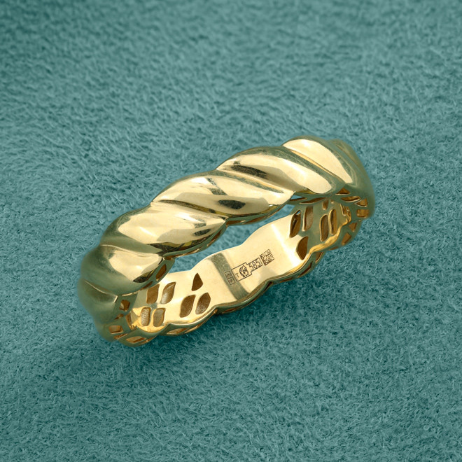 Кольцо из лимонного золота
