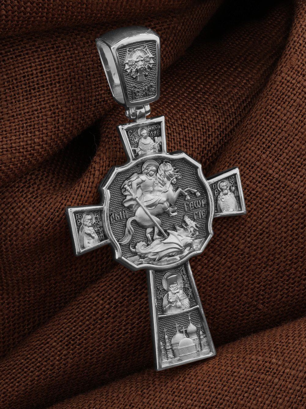 Крест из белого золота