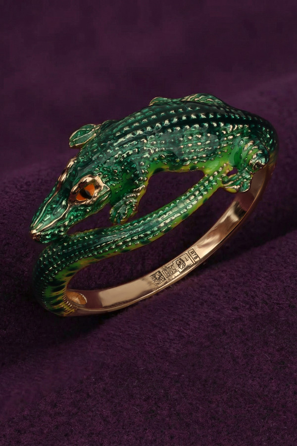 Кольцо из золота c эмалью