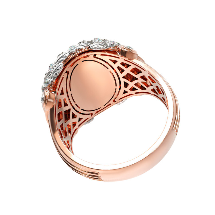 Кольцо из золота c бриллиантами и ониксом