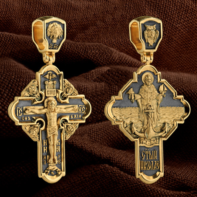Крест из лимонного золота