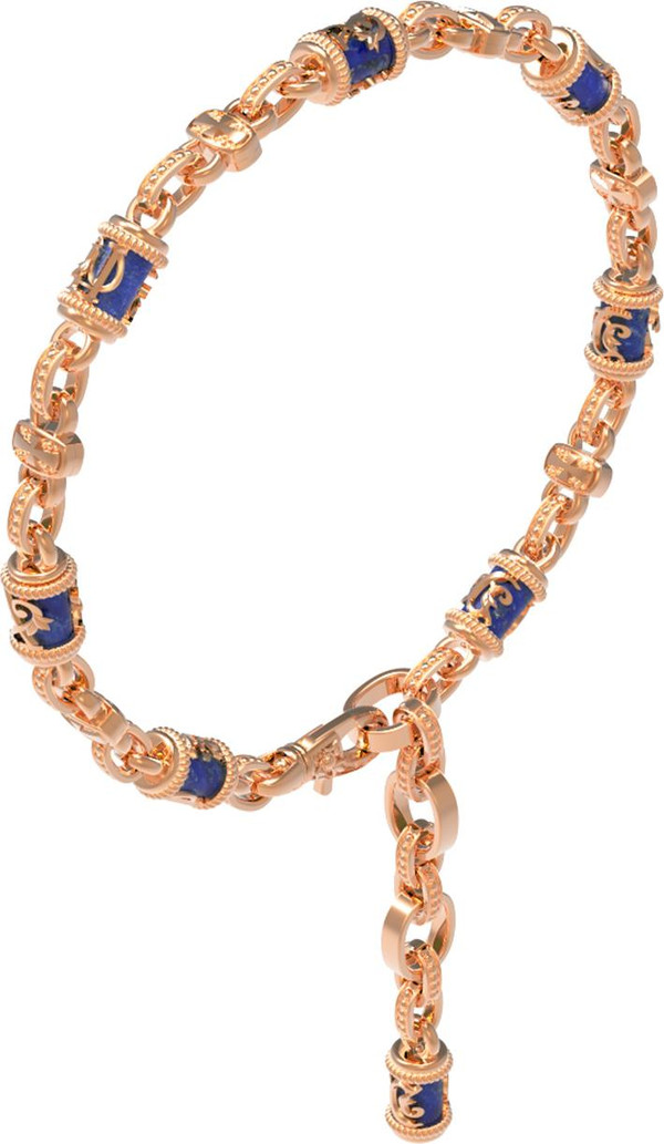 Браслет из золота c лазуритом