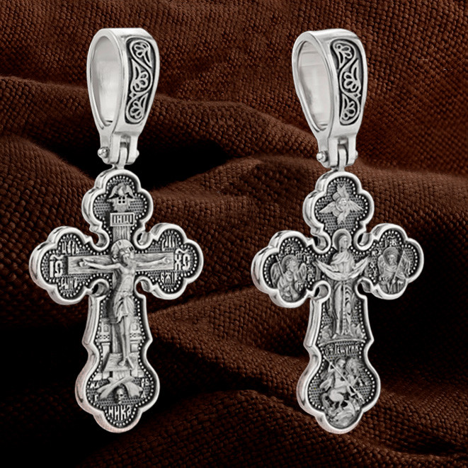 Крест из белого золота