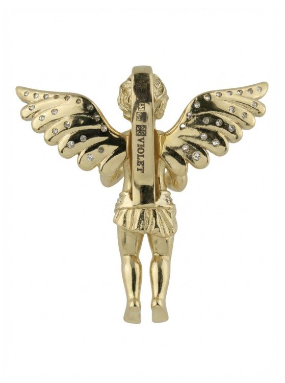 Подвеска из лимонного золота c фианитом