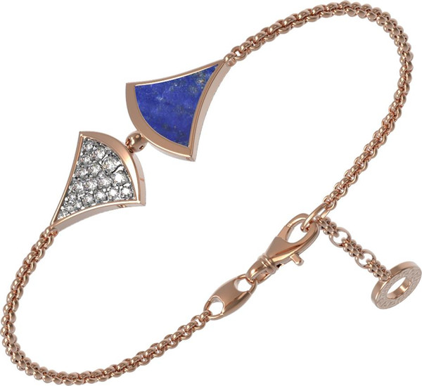 Браслет из золота c бриллиантами и лазуритом