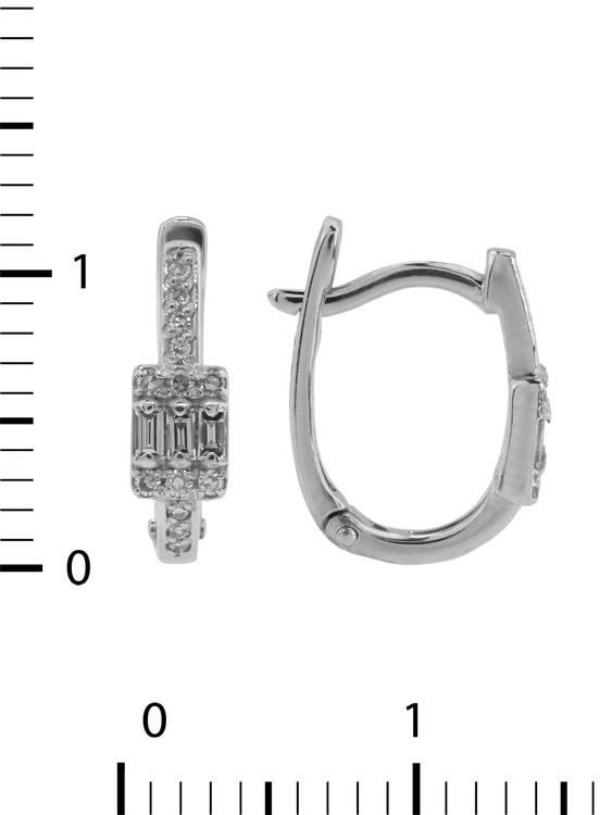 Серьги из белого золота c бриллиантами